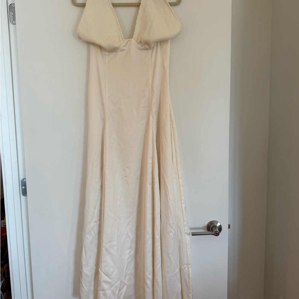 Sabo Skirt Halter Neck Cream Dress